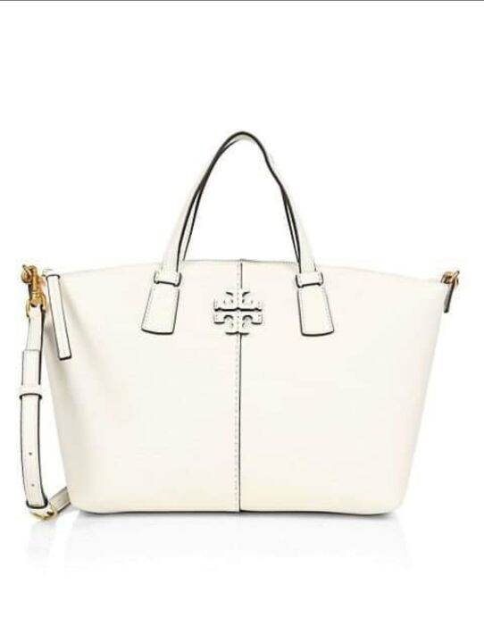 Original T.O.R.Y B.U.R.C.H Mcgraw topZip Satchel White Lazada PH