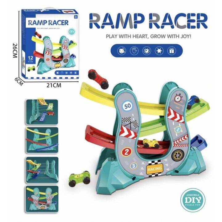 Multilayer Magic Racing Cars Model Toys Ramp Racer Track With Gliders