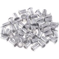 100pcs M3 M4 M5 M6 M8 M10 Aluminum Alloy Flat Head Thread Rivet Insert Nut Cap Rivet Nut Bag