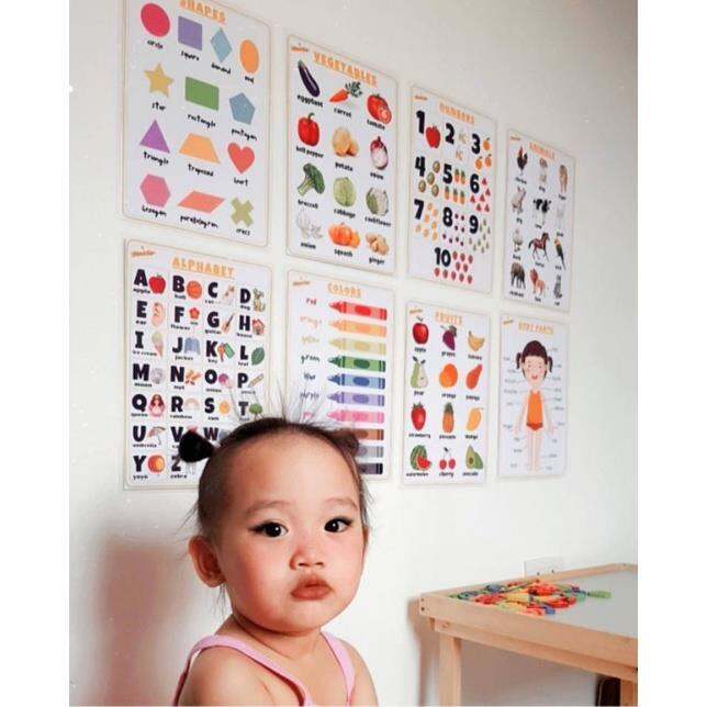 ☎♗ Educational Wall Chart LAMINATED A4 size Minimalist 12 days SHIPOUT