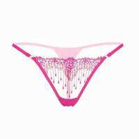 พร้อมส่ง Rose Sexy Princess G-String กางเกงในจีสตริงสีกุหลาบปักลายดอกไม้ เซ็กซี่