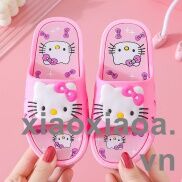 Dép Đi Trong Nhà Đế Mềm Chống Trượt Hình Mèo Hello Kitty Đáng Yêu Cho Bé