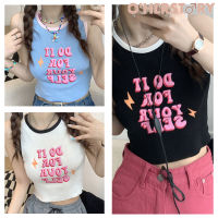 พร้อมส่ง เสื้อกล้ามY2K *พร้อมส่งทุกสีจ้า*  เสื้อกล้ามเเขนกุด เสื้อกั๊กสั้น เสื้อเเขนกุด