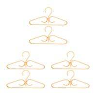 6Pcs Rattan Clothes Hanger Natural Rattan Hand-Woven 3 Hook Hanger for Home Wardrobe Clothing Store Decor 40X20cm