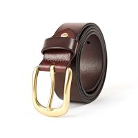 / pure head layer cowhide leather belt men pin buckle youth leisure copper middle-aged belt buckle belts 3.8 cm wide --npd230724✜﹍┅