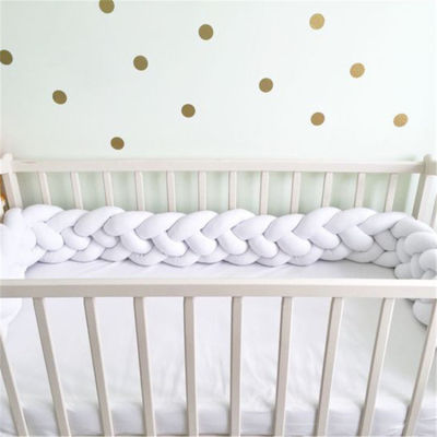 Fangled100cm Newborn Baby Bed Bumper Children Pillow Bumper Infant Crib Fence Cotton Cushion Kids Room Bedding Decoration