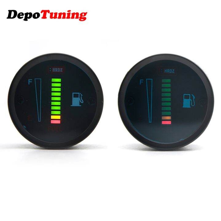 depotuning-เกจวัดระดับน้ํามันเชื้อเพลิง-led-12v-24v-อะลูมิเนียมอัลลอย-2-นิ้ว-52-มม-สีเขียว-สําหรับรถยนต์-รถจักรยานยนต์