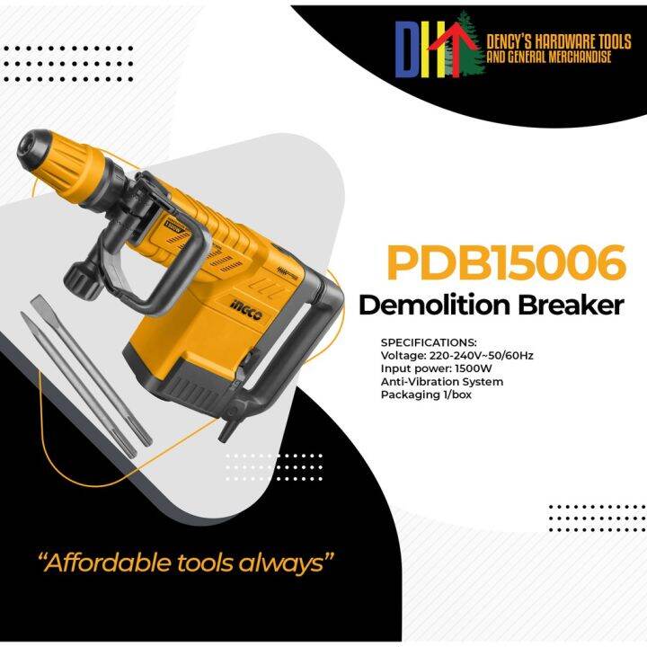INGCO PDB15006 Demolition Breaker •DENCY'S• Lazada PH