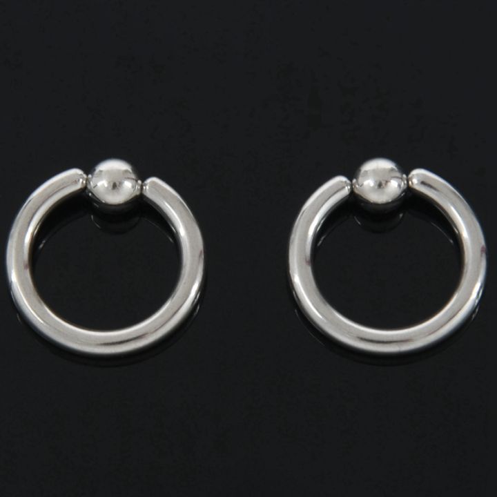 2-pair-stainless-steel-captive-bead-ear-rings-hoop-studs-piercing-jewelry-steel-color-4g-5mm-x16mm