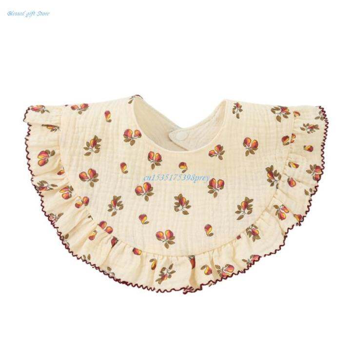 new-baby-feeding-drool-bib-lace-floral-infants-saliva-towel-soft-cotton-burp-cloth-for-newborn-toddler-kids-bibs-korean-style