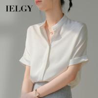 IELGY เสื้อซาตินง่ายผู้หญิงแขนสั้น,เสื้อเสื้อธรรมดาเดินทาง