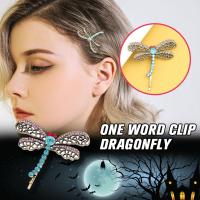 Hair Accessories Halloween Brooch Crystal Draginfly Brooch Hairpin Draginfly Hair Clip