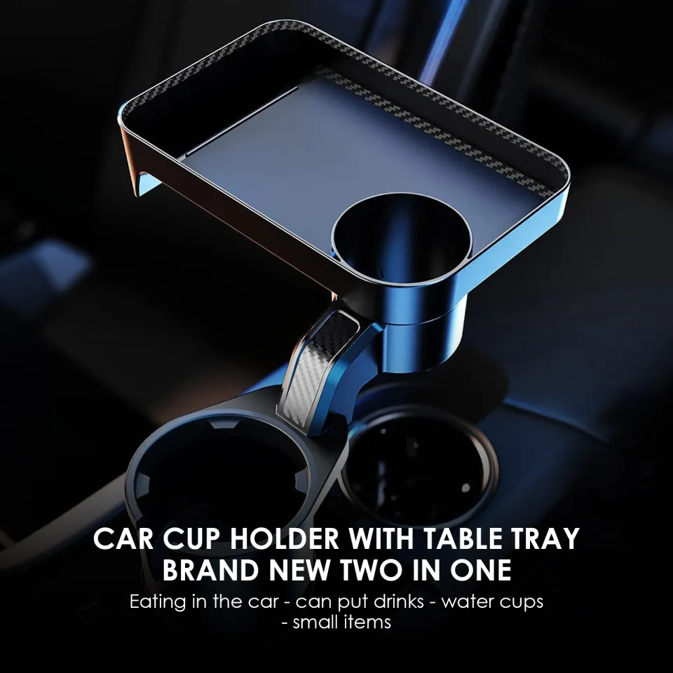 Car Cup Holder Expander With Tray, Cup Holder With Detachable Tray  Adjustable Organizer Table To Hold 32/40 Oz