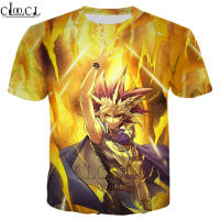 CLOOCL Anime Duel Monsters Yugi Muto 3 D เสื้อยืดลําลองสําหรับผู้ชายผู้หญิงแขนสั้นคอก ลม