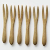 10pcs Bamboo Food Picks Eco-friendly Fruit Fork Reusable Snacks Cake Dessert Sandwich Stick Toothpick Bento Lunch Accessories