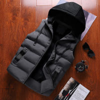 Crocodile brand Men Vest New Winter Hooded Sleeveless Jackets Stylish Mens Vest Plus Size Windproof Warm Waistcoat vest