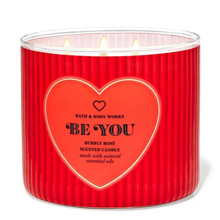 bath and body works bubbly rose candle