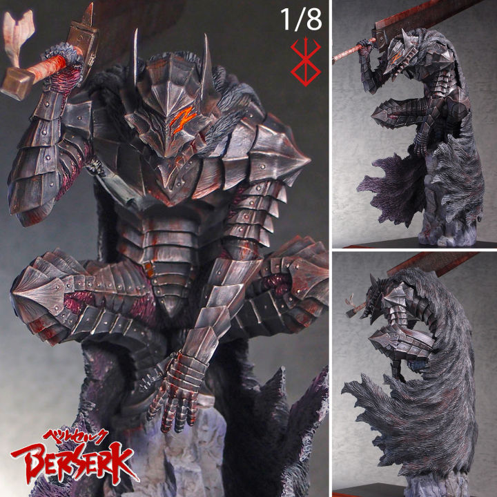 โมเดล-ฟิกเกอร์-gecco-studio-จากการ์ตูนเรื่อง-berserk-berserker-armor-เบอร์เซิร์ก-นักรบวิปลาส-guts-black-นักรบดํา-กัทส์-1-8-crazed-warriors-ชุดเกราะนักรบคลั่ง-soldier-swordsman-resin-statue-ver-complet