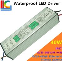 2021ใหม่40W IP67แหล่งจ่ายไฟกันน้ำ1100mA 1200mA อะแดปเตอร์ไดร์ฟเวอร์ LED AC85 265V หม้อแปลงแสงสว่าง8 12ชุดสำหรับไฟ LED