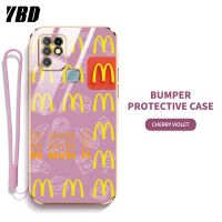 YBD เคสโทรศัพท์ออกแบบของแมคโดนัลด์สำหรับการเล่น Infinix Hot 10 Play Hot 11 Play X688B X688C X682 X682B X682C ป้องกันเลนส์ X682C หรูหราชุบ6D ซิลิโคนนิ่ม