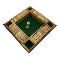 ของเล่นไม้เกมไม้ ปิดกล่อง 4ด้าน เกมปิดตัวเลข shut the box 4 player ของเล่นไม้เสริมพัฒนาการ เกมไม้ฝึกสมองคณิตศาสตร์ wooden puzzles dice game for adults and kids