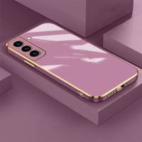 Plating Square Phone Case For Samsung Galaxy Note 8 9 10 Lite 20 S20 S21 FE S22 S23 Ultra 5G S10 S9 S8 Plus Soft Silicone Cover