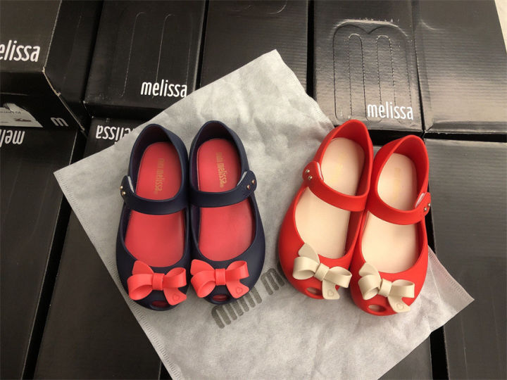 ready-stock-newmelissa-same-style-childrens-fish-mouth-sandals-girls-bow-princess-jelly-shoes