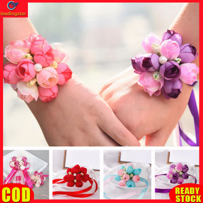 LeadingStar RC Authentic Wrist Corsage, Artificial Silk Flower Bridesmaid Bracelet Wedding Accessories, Sister Group Hand Flowers Ribbon Party Prom, Marriage Decoration