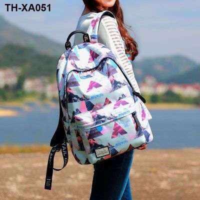 College students casual backpack junior high school waterproof large-capacity schoolbag travel men and women