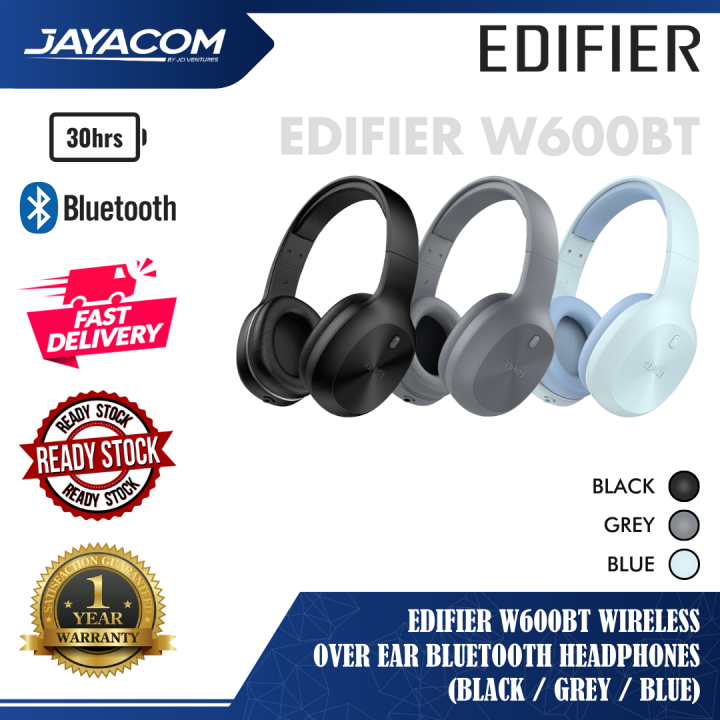 Edifier W600BT Wireless Over Ear Bluetooth Headphone (Black / Grey ...