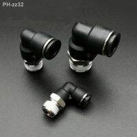 Elbow M5 M6 1/8 1/4 3/8 1/2 BSPT Male x Fit 5/32 to 1/2 OD Tube Pneumatic Air Fittings Push In Fit Connector