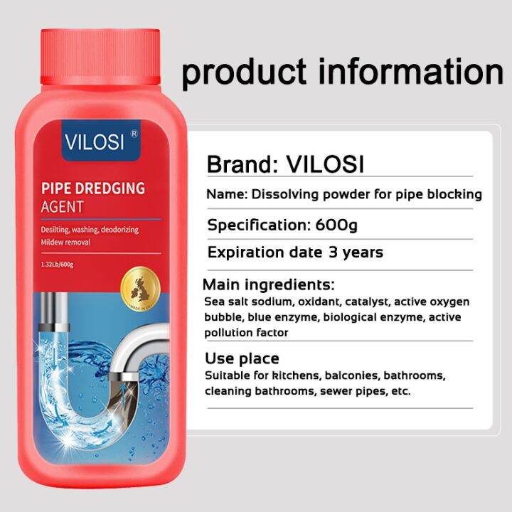 💯Strong Dredge💯 VILOSI Clogged Remover 600g Deodorizing Does Not Hurt
