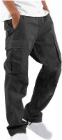 BADHUB Mens Casual Cargo Pants Hiking Pants Workout Joggers Sweatpants for Men with Drawstring Wide Leg Pants