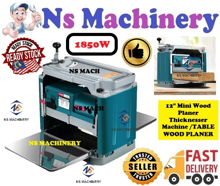 12 Inch Portable Thickness Planer /Automatic Feeding Speed Small Woodworking Thickness Planer