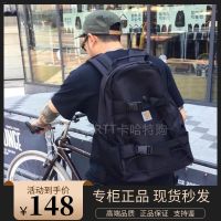 ใหม่2022กระเป๋าเป้สะพายหลัง Carhartt สำหรับทั้งหญิงและชายกลางแจ้งกระเป๋าผ้าสะพายหลังกระเป๋านักเรียนอินเทรนด์แบรนด์ธรรมชาติ