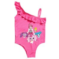 Anime Catch! Teenieping Swimwear Kids Beach Wear One Piece Sleeveless Swimming Toddler Baby Girls Cartoon Swimsuit Bathing Suits  by Hs2023