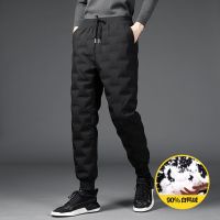 [COD] Pants mens winter down cold-proof middle-aged and elderly casual dad womens trousers sports