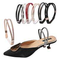 ✵ 1Pair Women Anti-loose High Heels Elastic Shoe Strap Belt Adjustable with Diamond No Tie Lazy Shoelace Buckle Accessories