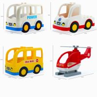 Compatible with Lego Duplo Bus Helicopter Car Large Particle BlocksChildrens Educational Kids Birthday Gifts