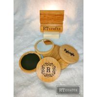 【BEIBEI】 Personalized Bamboo Pocket Mirror With Free Laser Engraved