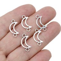 30Pcs Silver Plated Moon Frame Charm Connector for Jewelry Making Bracelet DIY Findings Accessories Handmade Craft DIY accessories and others