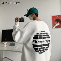 MAYCHEER เสื้อแขนยาวชาย นิวแพลนเน็ตเสื้อสเวตเตอร์คอกลมกีฬาฮิปฮอปสำหรับนักเรียนชายและหญิงเสื้อสเวตเตอร์