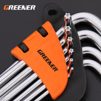 GREENER 9Pcs สกรูถั่วประแจ Ball Hexagon Torx หัว Allen Key Hex ประแจปรับ Spanner เครื่องมือซ่อมแบบพกพา-Kuosie