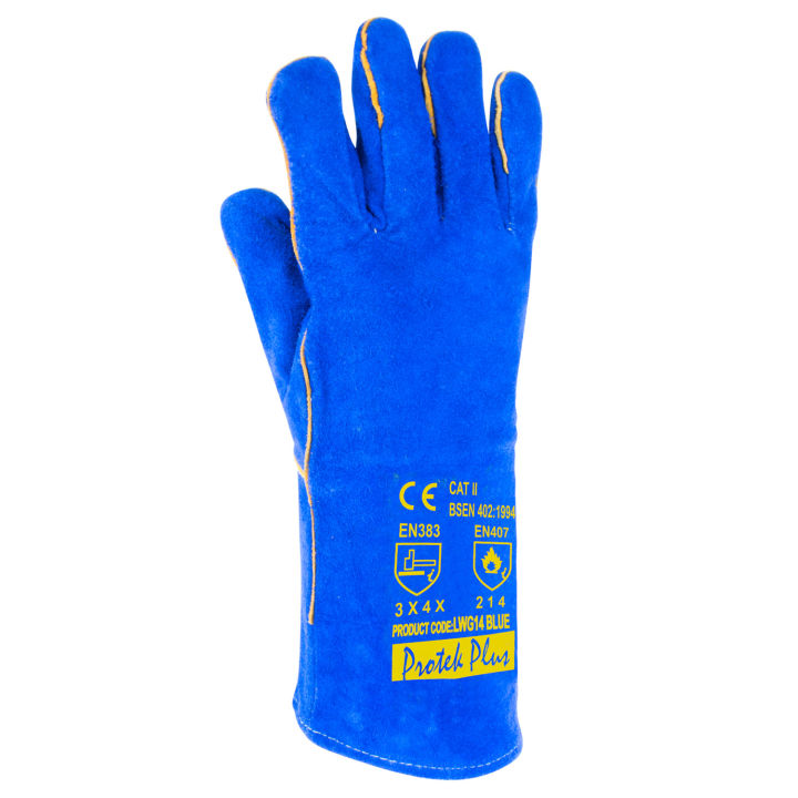 protek-plus-lwg14-blue-ถุงมือหนังยาว-14-นิ้ว-สีน้ำเงิน-เชื่อมไฟฟ้า-กันความร้อน-ตัดเลเซอร์-กันสะเก็ดไฟ-spatter-tactool