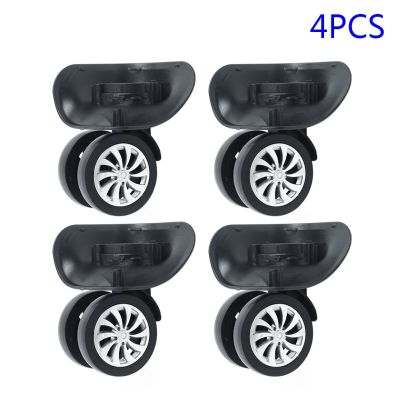 【LZ】¤ஐ☊  4pcs Bagagem Mala Rodas Swivel Substituição Universal Preto Plástico Dual Roller Rodas Outdoor Travel Accessories