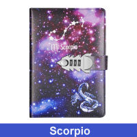 Password The Zodiac 12 Conslation A5 Notebook with Lock Writing Pads Lockable Notepad Diary School Supplies Student Gift