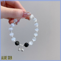 Bluesea สร้อยข้อมือคริสตัลสวยหรูสำหรับผู้หญิงน่ารักดาวดวงจันทร์โอปอลสร้อยข้อมือโซ่โลหะเพทายสร้อยข้อมือลูกปัดน้องสาว Kado Pacar