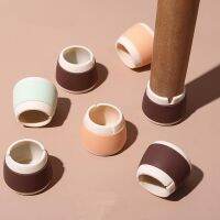 ஐ♨ 4pcs Silicone chair leg cap Socks Non-Slip stoel table feet Covers wear-resistant Furniture foot Protective Case cushion pad