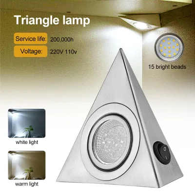 SMD1435 LED Night Light Mains Kitchen Under Cabinet Cupboard Triangle Light Kit Cool Warm White corridors Lighting for Home