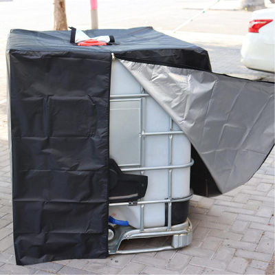 Black 210D420D Oxford Water Tank Protector for 1000 Liters IBC Container Outdoor Waterproof Sunscreen IBC Tank Cover